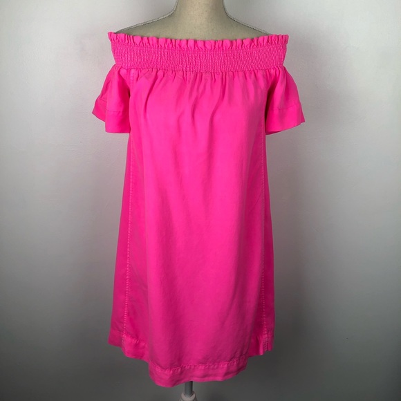 Vineyard Vines Pink Madison Off The Shoulder Dress - Picture 5 of 8